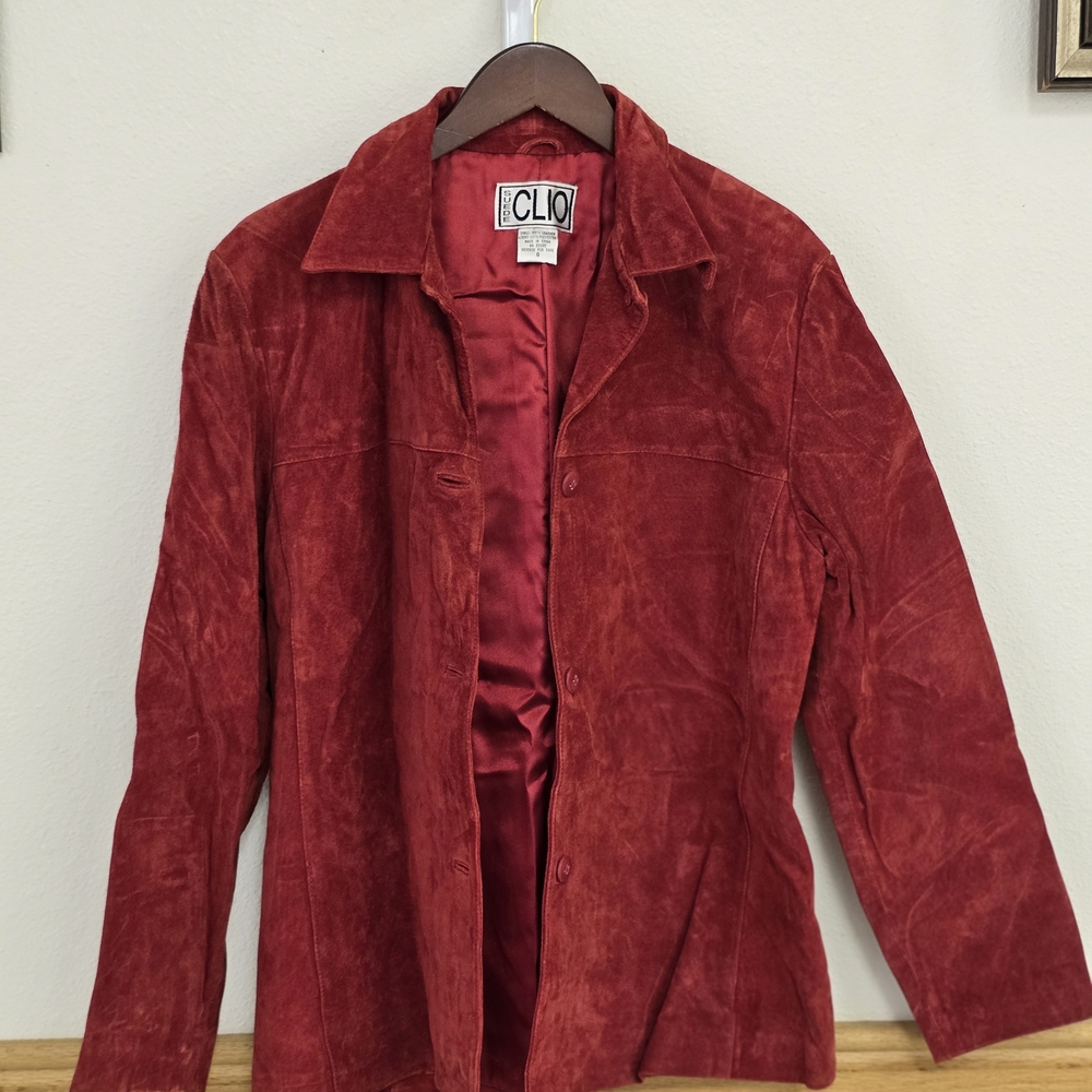 Clio Women's Red Suede Jacket
